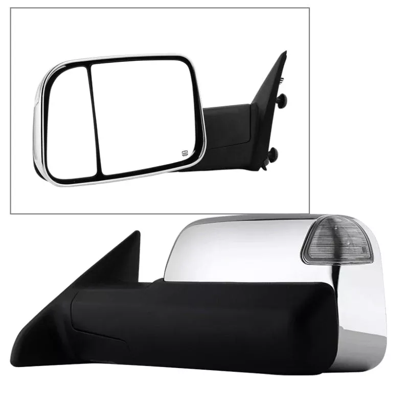 SPYDER Xtune Dodge Ram 1500 09-12 Extendable Power Heated Adjust Mirror Chrome HoUSing Left MIR-DRAM10-PW-L 9933165