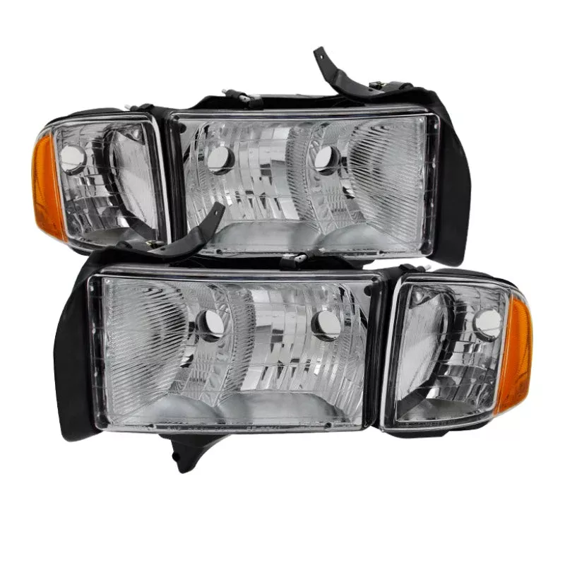 SPYDER Xtune Dodge Ram Sport Model Only 1999-2002 OEM Headlights Chrome HD-JH-DR99-SP-C 9032165