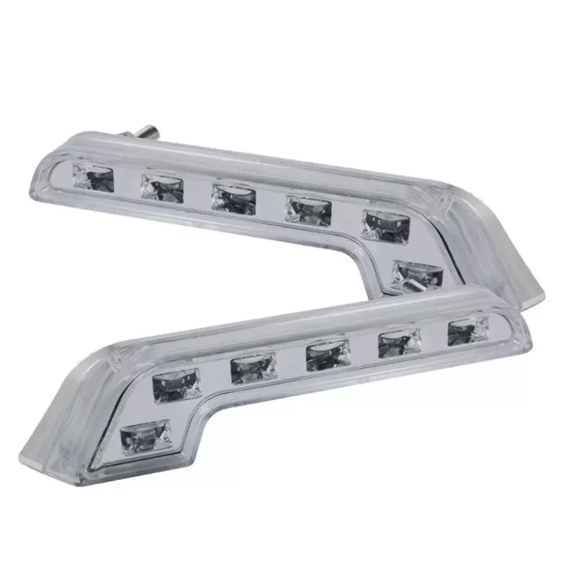 SPYDER Xtune Drl L-Shape Mb Style 0.5W White LED Lights Chrome CBL-DRL-LBENZ-C 5031501