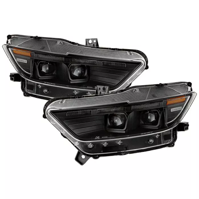 SPYDER xTune Ford Mustang 15-17 Full LED Headlights w/ Welcome Light – Black PRO-JH-FM15-FLED-BK 9055447