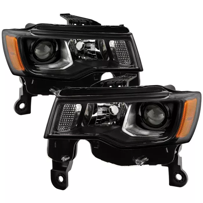 SPYDER xTune Jeep Grand Cherokee Halogen Headlight – OE Black (HD-JH-JGC17-OE-BK-SET) 9960154