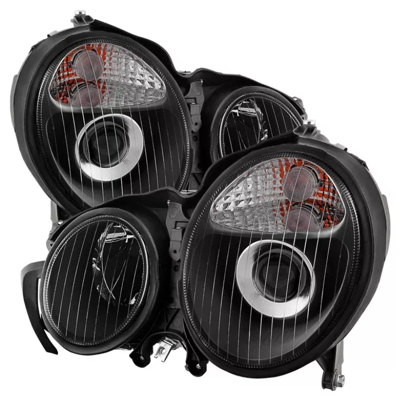SPYDER Xtune Mercedes Benz W210 E-Class 00-02 Projector Headlights Black PRO-CL-MW21099-BK 5021977
