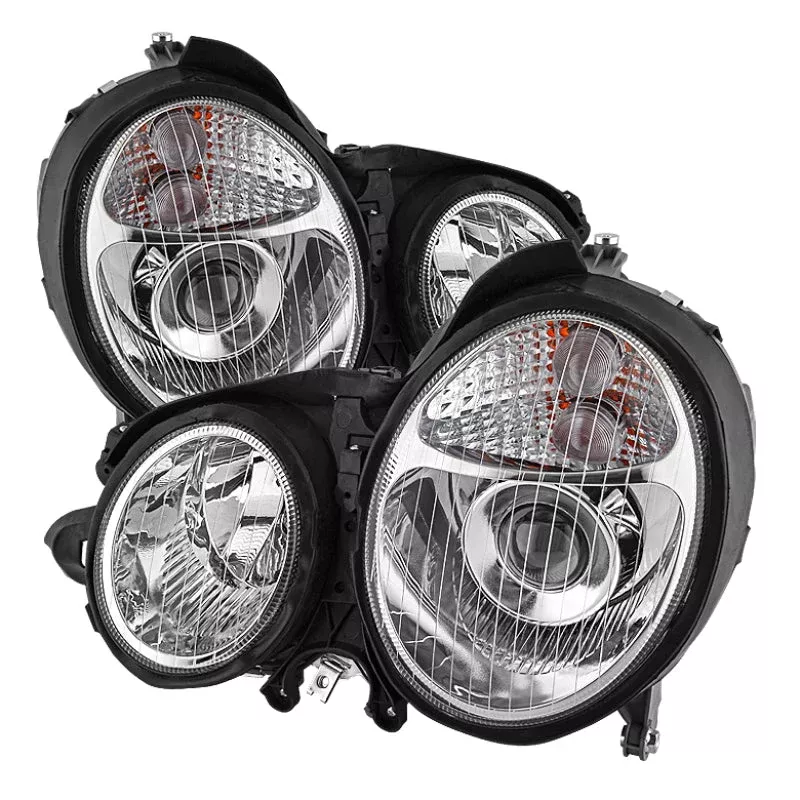 SPYDER Xtune Mercedes Benz W210 E-Class 00-02 Projector Headlights Chrome PRO-CL-MW21099-C 5021984