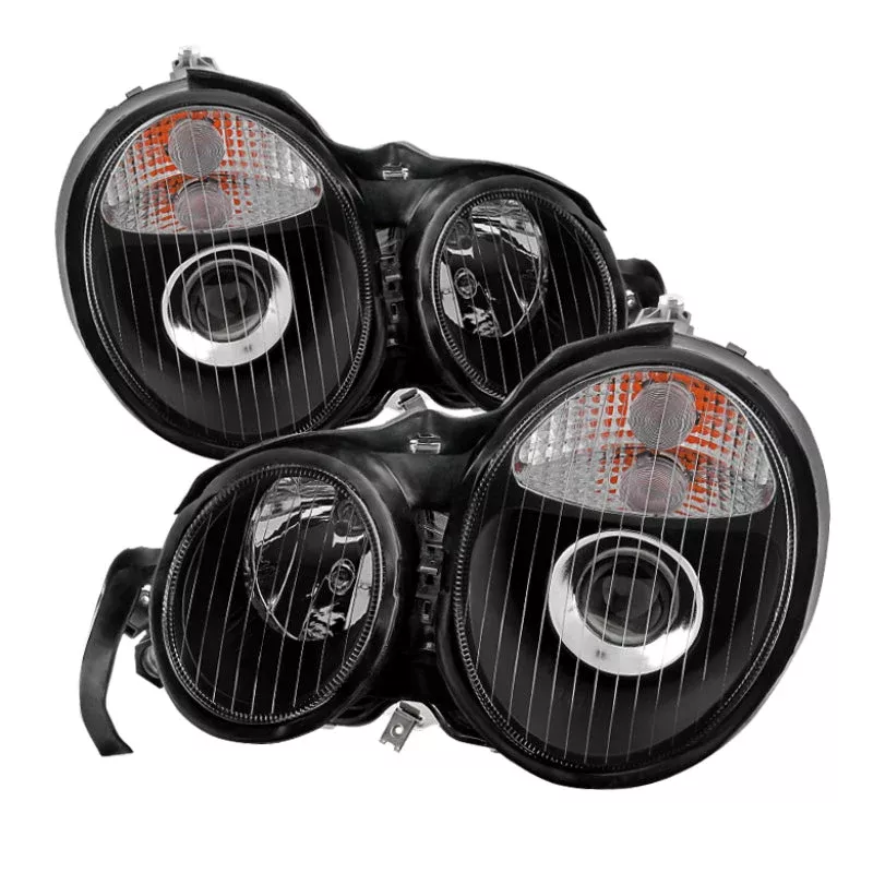 SPYDER Xtune Mercedes Benz W210 E-Class 96-99 Projector Headlights Black PRO-CL-MW21095-BK 5021953