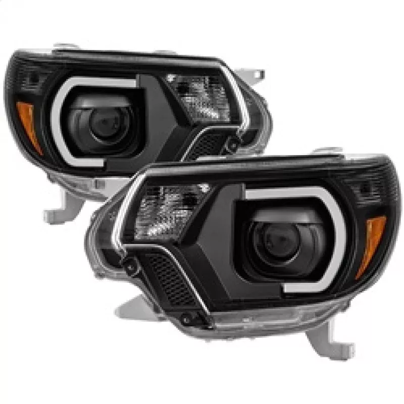 SPYDER xTune Toyota Tacoma 12-15 Headlights – Light Bar DRL – Black PRO-JH-TTA12-LBDRL-BK 9037542