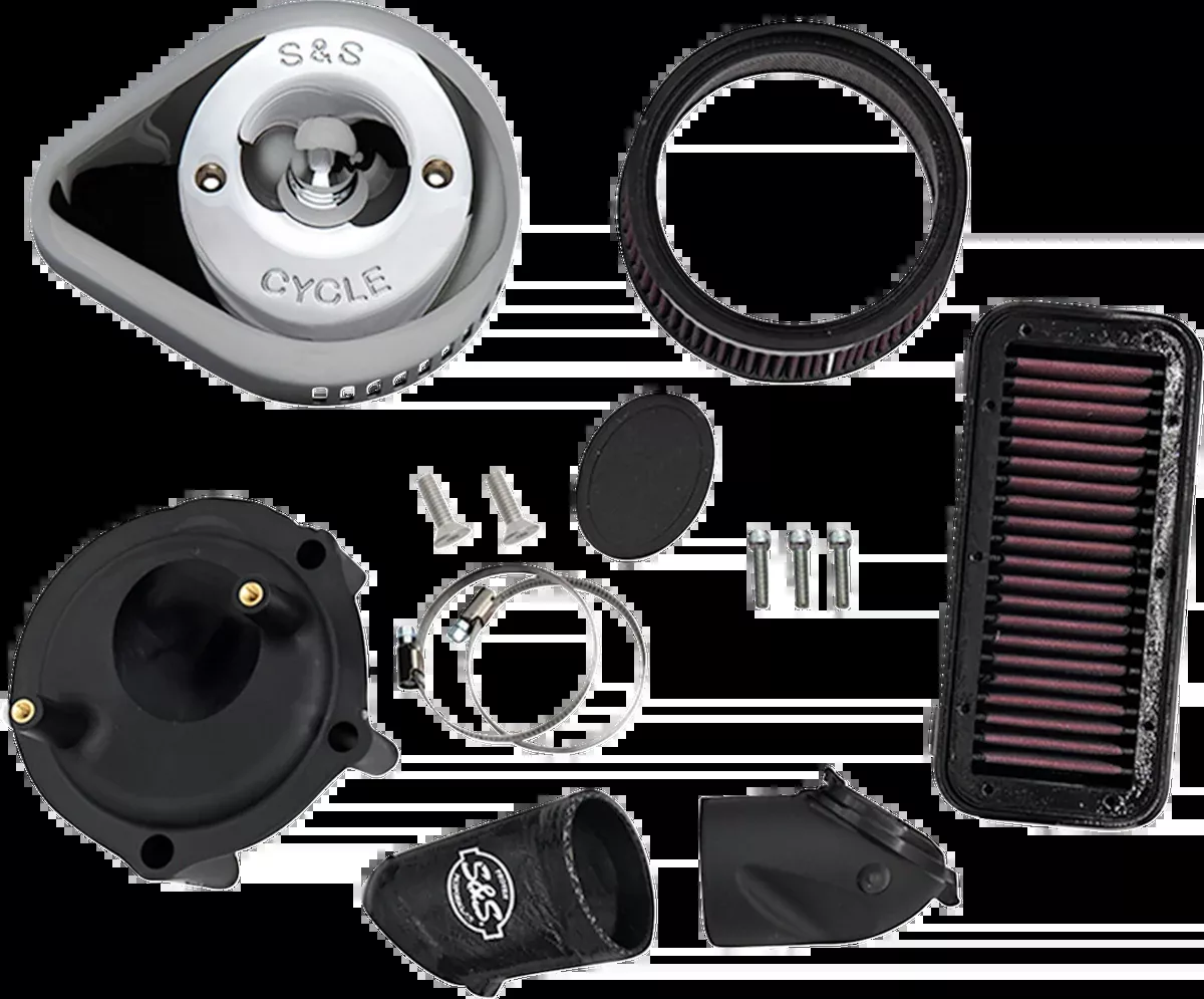 Stealth Air Cleaner Kit with Cover - Chrome - Indian