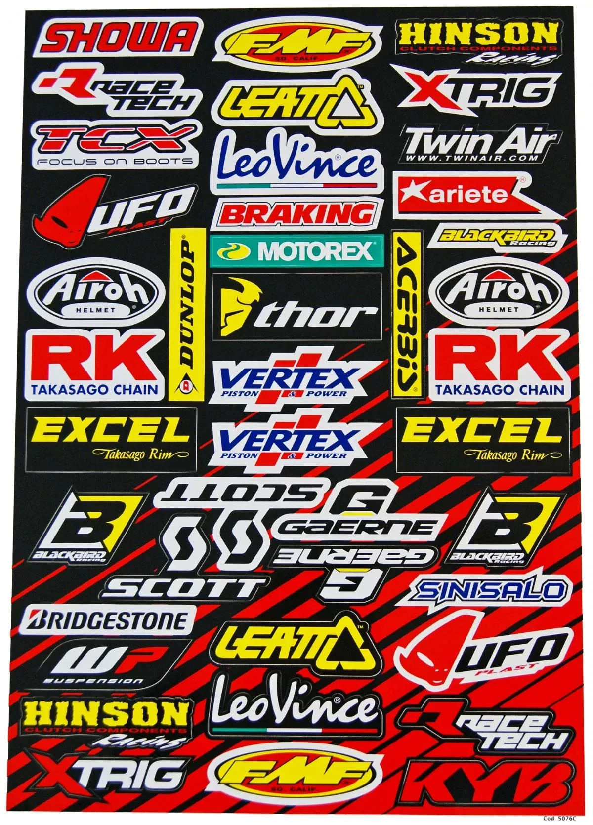 STICKER SHEET SPONSOR LOGO C, BLACKBIRD 5076C PRE-CUT