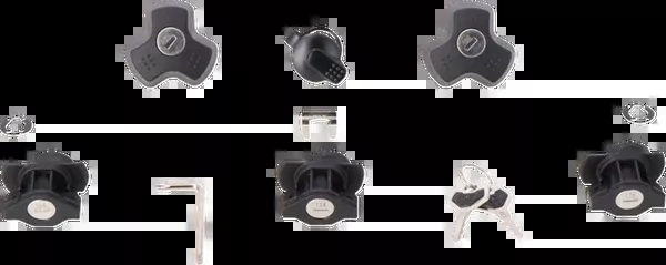 SW-Motech DUSC Lock Set – 3 Locks + 1 TRAX Lock Set + 2 Anti-Theft Devices