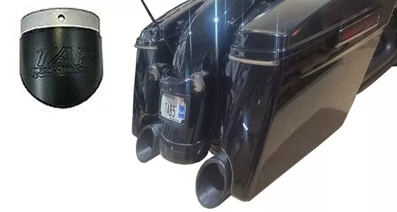 Tab Performance 50 Cal Slip-Ons Black Slash Cut Zombie Baffles Harley Touring 95-16