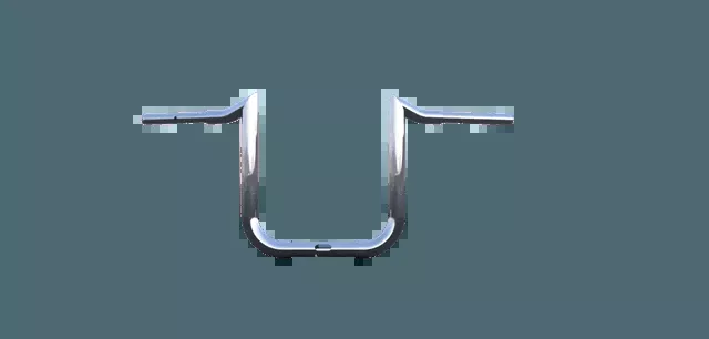 TAB Performance Folsom Prison FlexFitment Handlebars for '15-23 Harley Davidson Road Glide and Softail Models - 1.25" Clamping Area - 12" Tall - Chrome