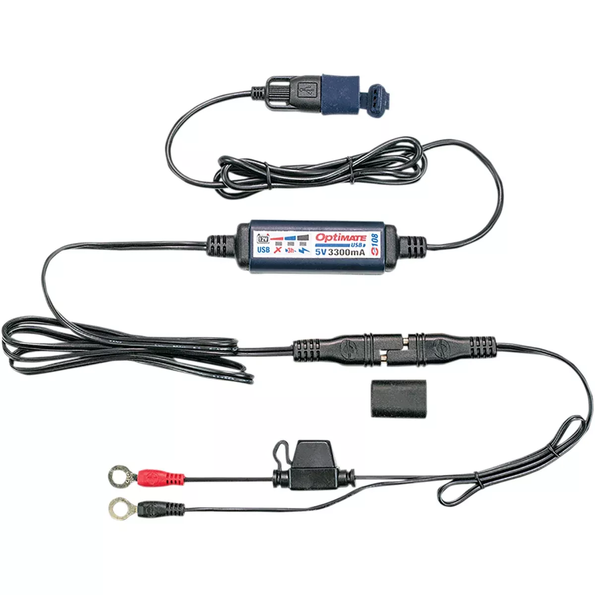 TECMATE 3807-0477 O-108KIT SAE to USB Power Cable o-108 – with battery lead