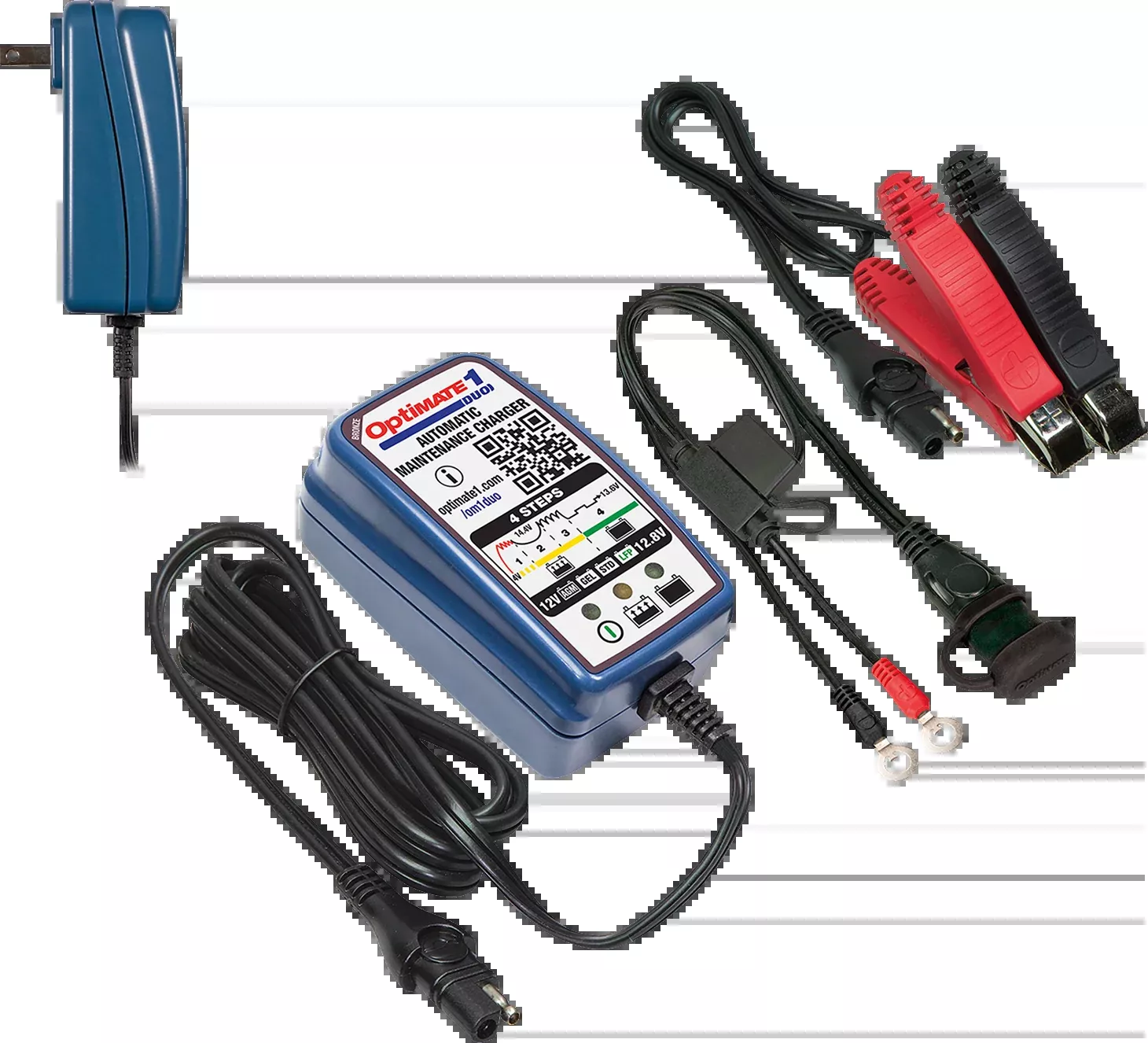 Tecmate Optimate 1 Voltmatic Battery Charger Maintainer 12V Motorcycle ATV Snow