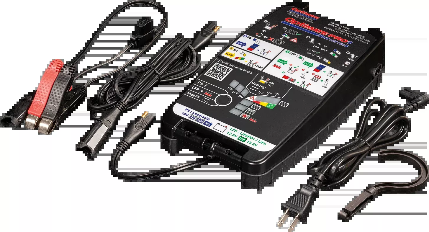 Tecmate Optimate Pro 1 Duo Battery Charger Maintainer 12V Motorcycle ATV UTV