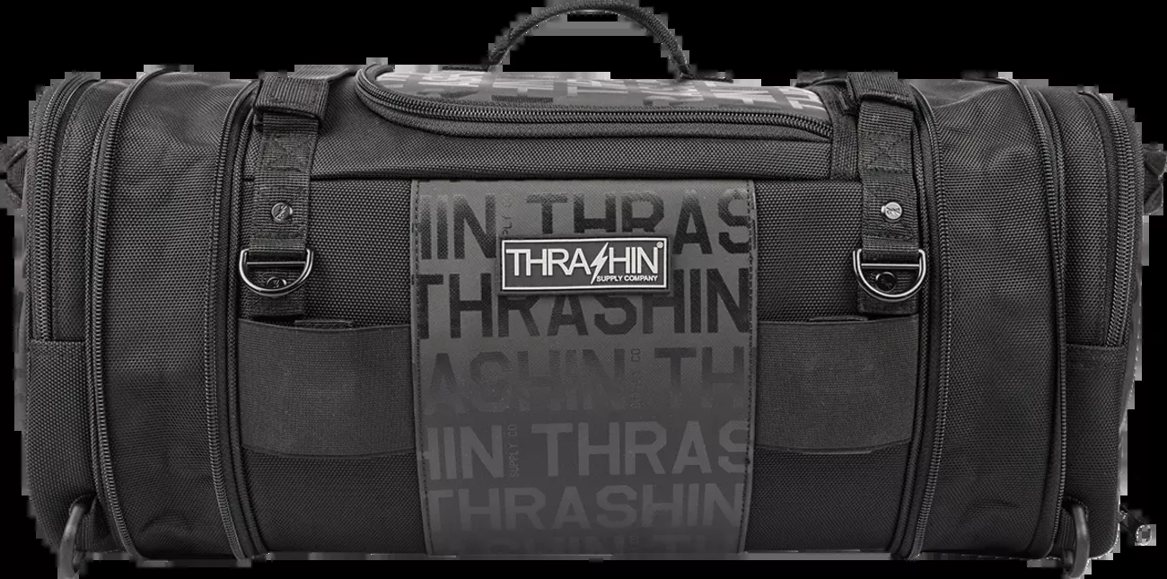 Thrashin Black Motorcycle Passenger 8.45 Gallon Bag for Harley Davidson TSB-0009