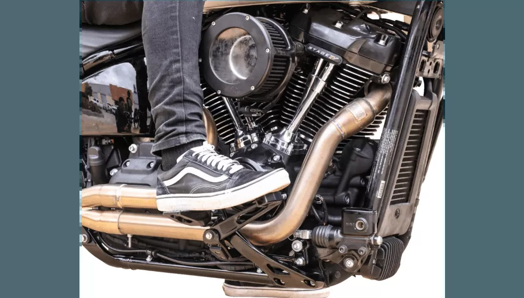 Thrashin Supply Billet Brake Arm for '18-Up Harley Davidson M8 Softail with Mid Controls - Black