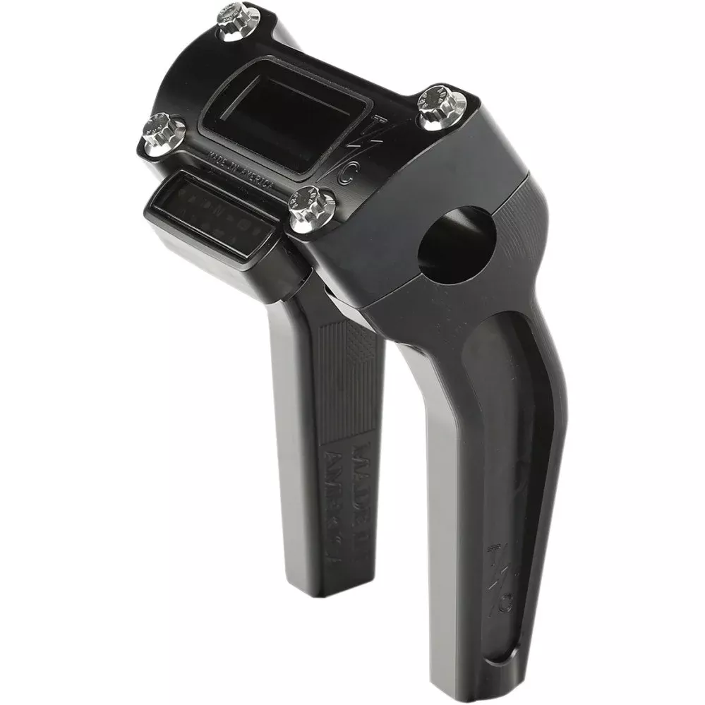 Thrashin Supply Black 6.5" w/ Gauge Cutout Handlebar Pullback Riser TSC-6500-1