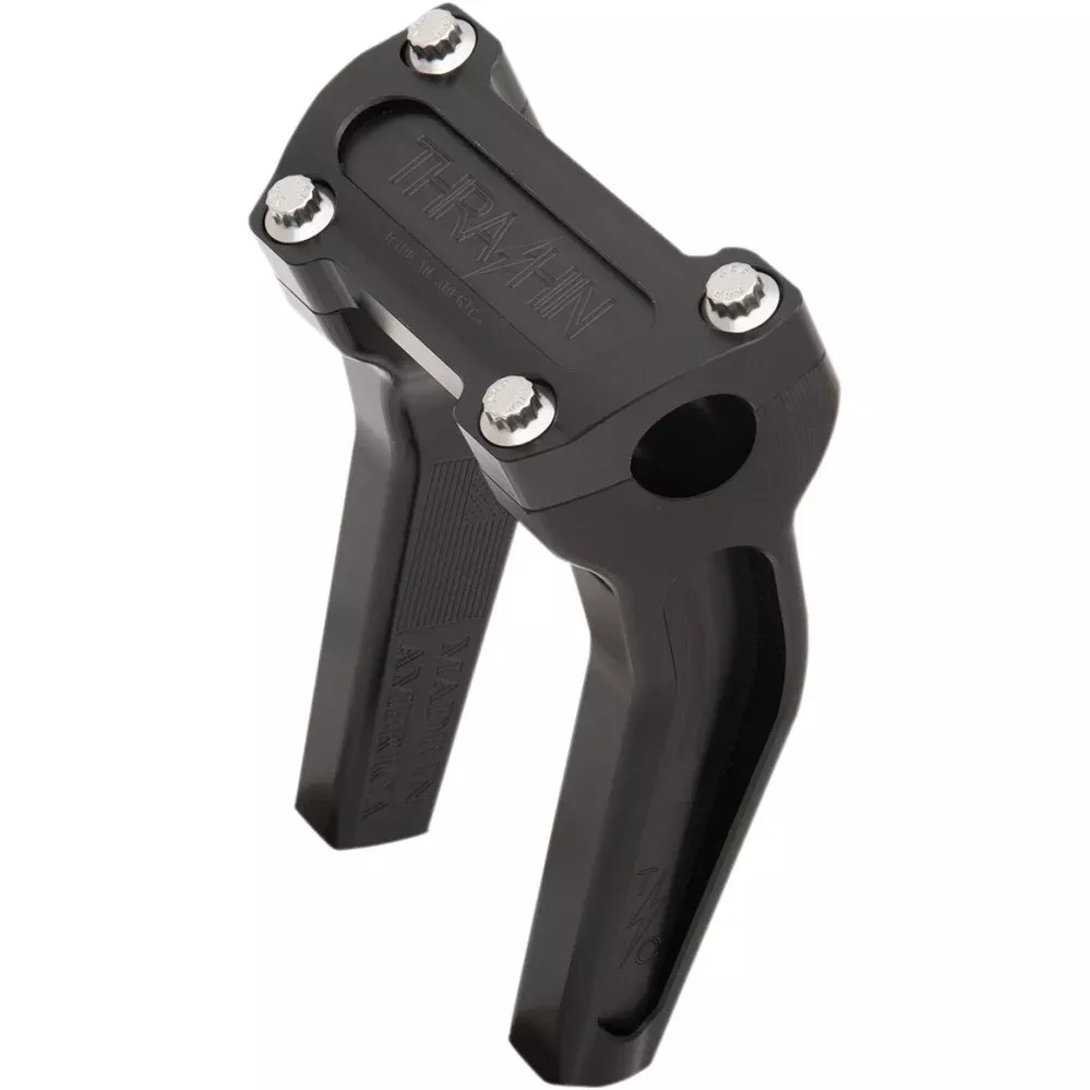 Thrashin Supply Black 6.5" w/o Gauge Cutout Handlebar Pullback Riser TSC-6525-1
