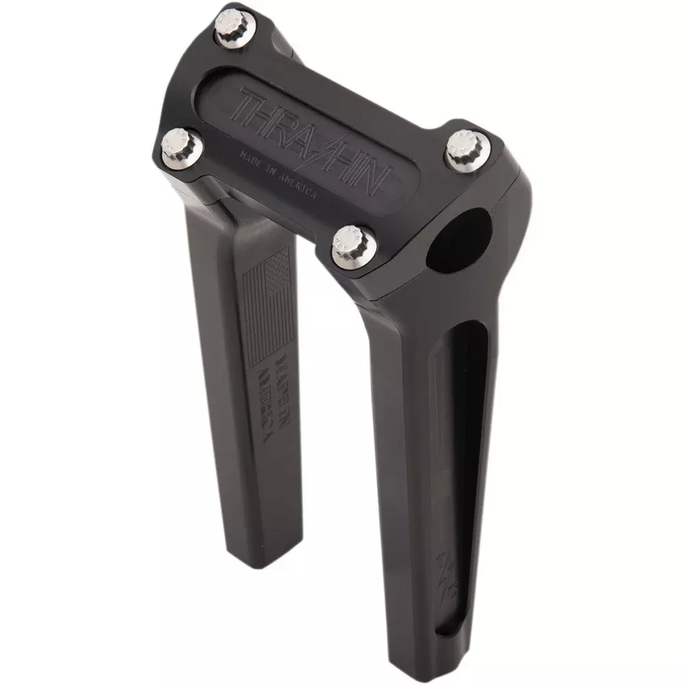 Thrashin Supply Black 8" w/o Gauge Cutout Handlebar Straight Riser TSC-8000-1