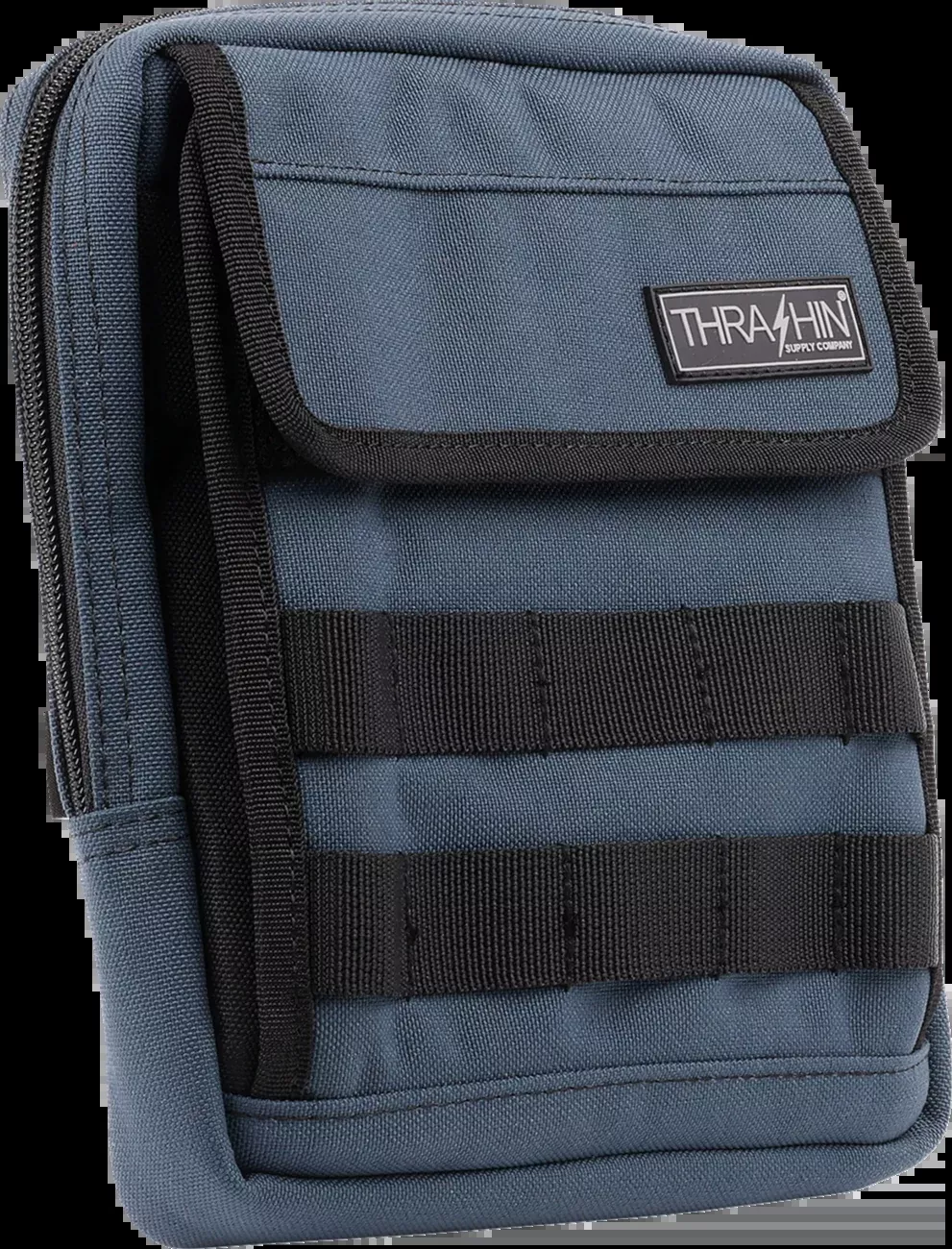 Thrashin Supply Blue Motorcycle Handlebar Storage Bag Slim for Harley THB-0029