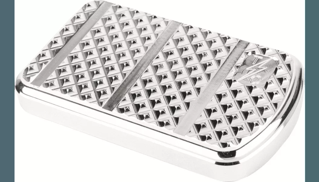 Thrashin' Supply Brake Pedal Pad for Harley Davidson FL Models - Chrome