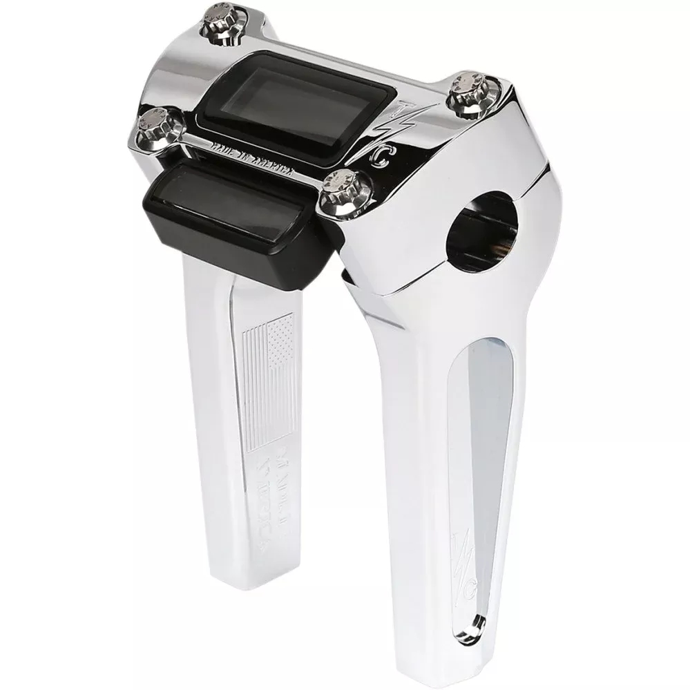 Thrashin Supply Chrome 6" w/ Gauge Cutout Handlebar Straight Riser TSC-6025-3