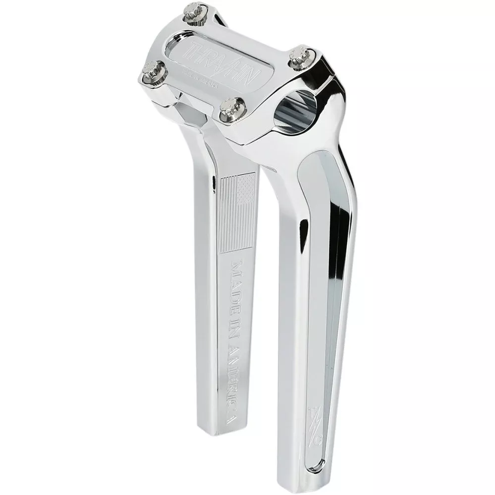 Thrashin Supply Chrome 9.5" w/o Gauge Cutout Handlebar Pullback Riser TSC-9525-3
