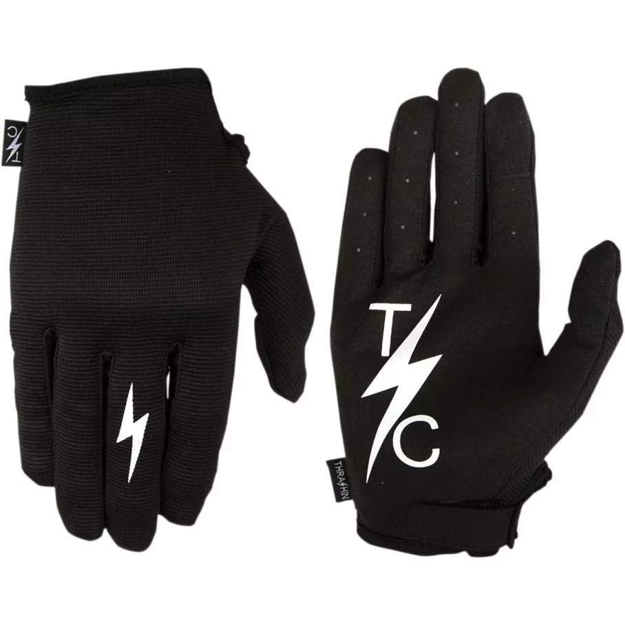 Thrashin Supply Company Black/Black Stealth Motorcycle Gloves