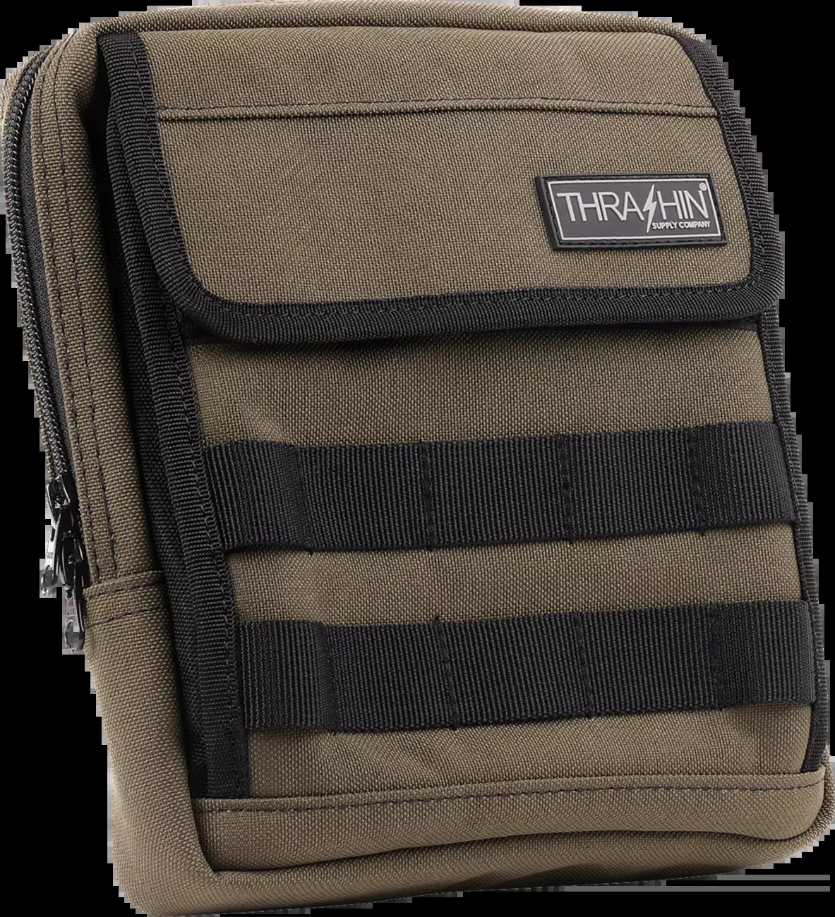 Thrashin Supply Green Motorcycle Handlebar Storage Bag Slim for Harley THB-0031