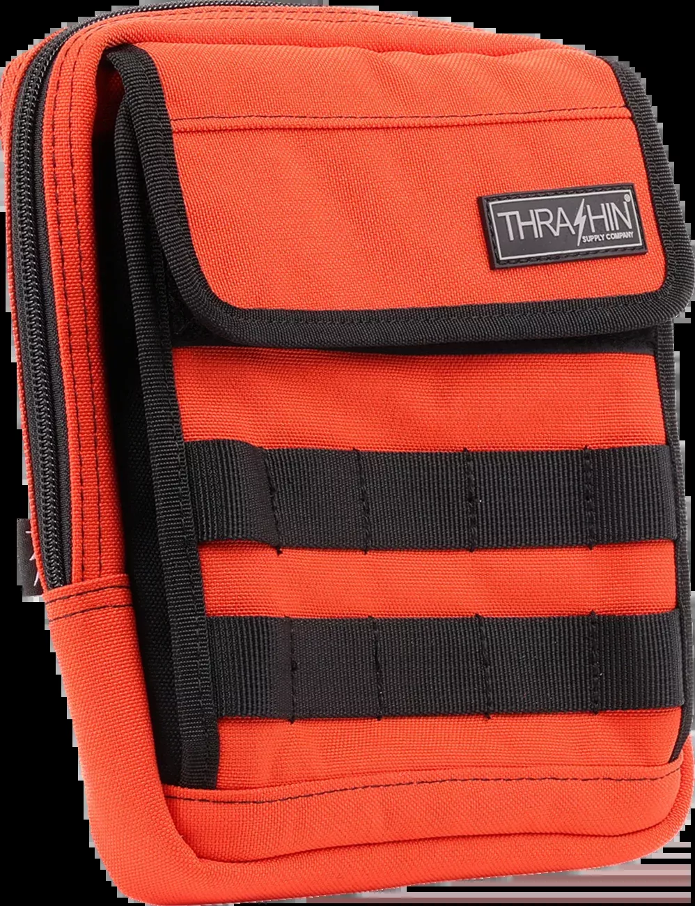Thrashin Supply Orange Motorcycle Handlebar Storage Bag Slim for Harley THB-0035