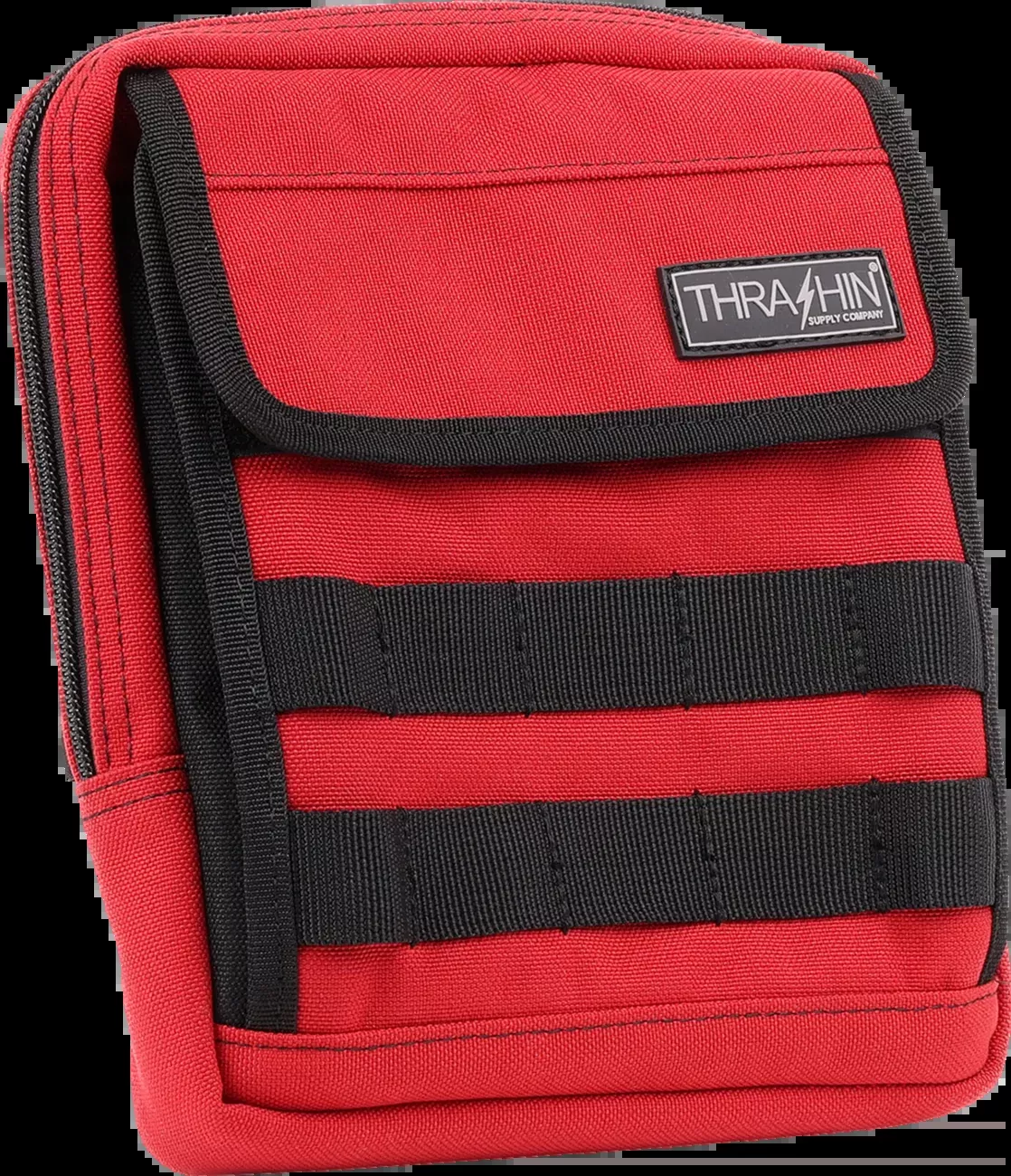 Thrashin Supply Red Motorcycle Handlebar Storage Bag Slim for Harley THB-0034