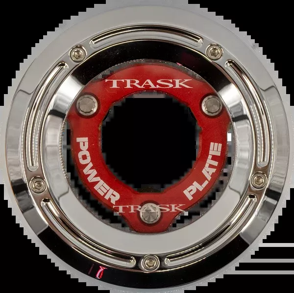 Trask Derby Cover With Power Plate – Chrome/Red – Kit – ’18-’25 Softail