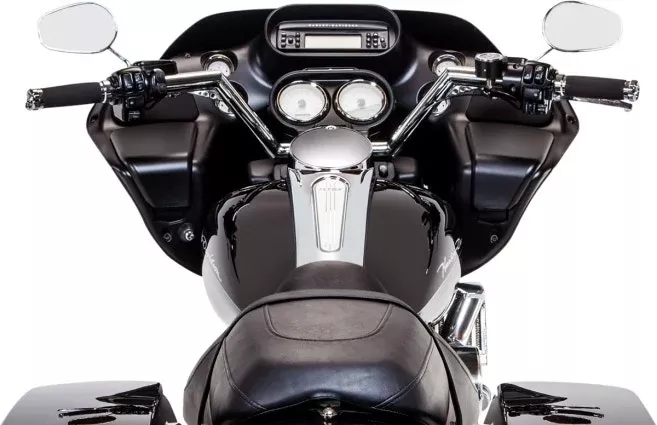 Trask TM-2020CH Chrome V-Line 1" 2+Handlebars 99-13 Harley Road Glide
