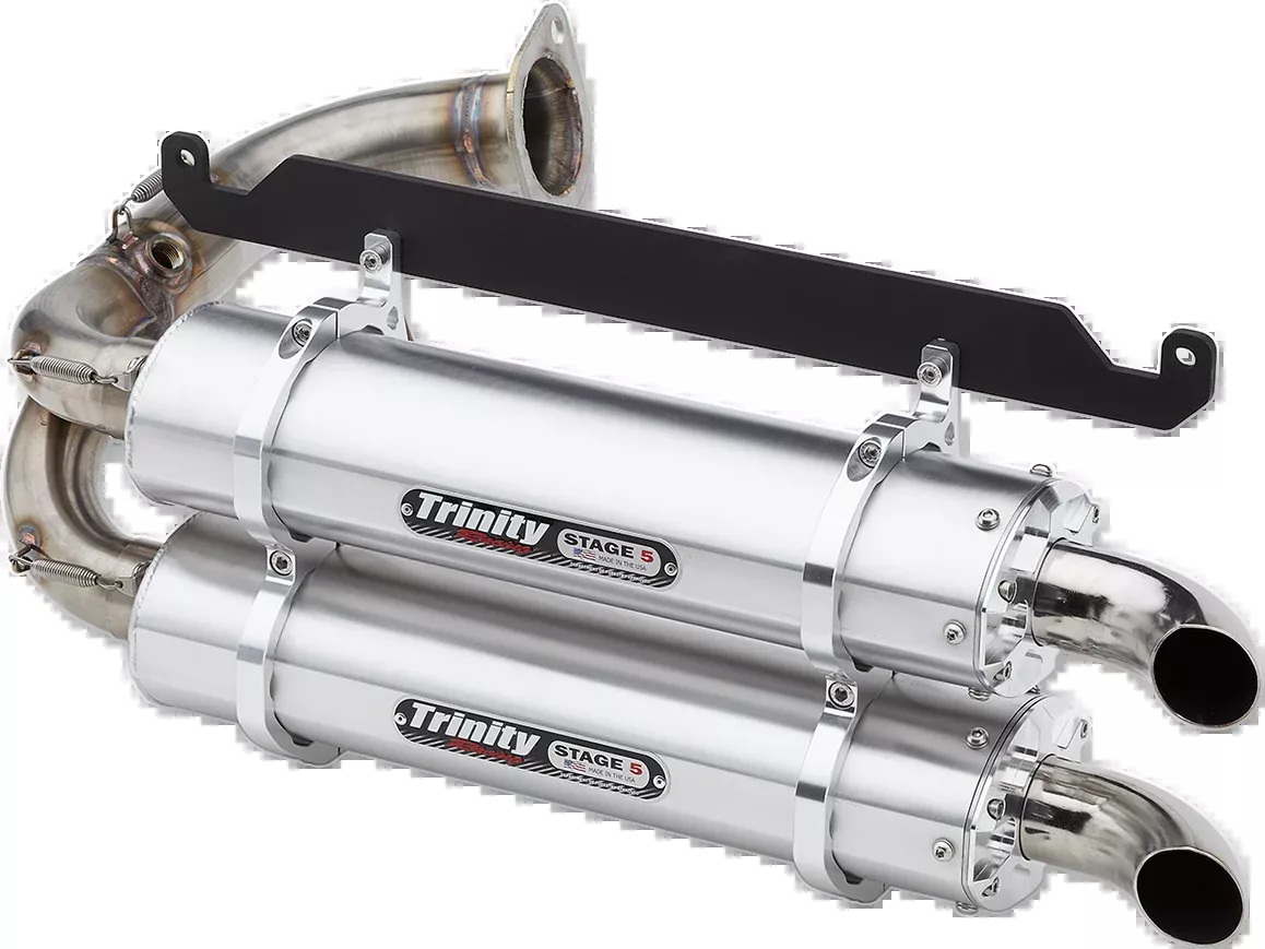 Trinity Racing Brushed Side by Side Slip on Muffler for 2019-22 Honda Talon 1000