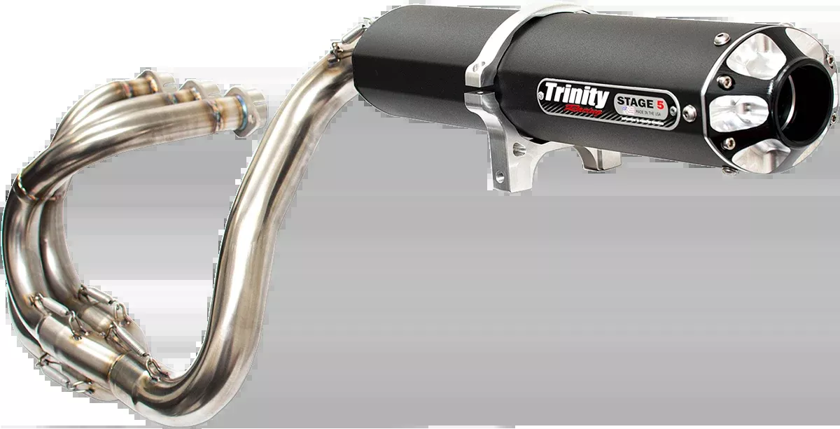 Trinity Racing Stage 5 Black Full Exhaust System for 2016-2023 Yamaha YXZ 1000R