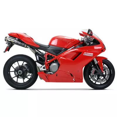 Two Brothers Ducati 1098/848 07-10 M-2 Dual Silver Series Slip-On Exhaust