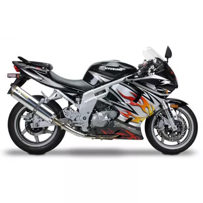 Two Brothers Hyosung GT650R/S 07-13 M-2 Black Series Flange-On Exhaust