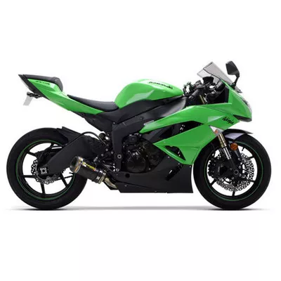 Two Brothers Kawasaki ZX-6R 09-12 M-2 8" Silver Series Slip-On Exhaust