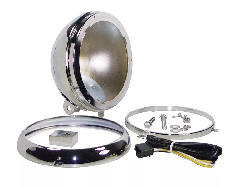 V-Factor 11020 Chrome 7" Headlight Shell Kit Harley Fatboy Heritage OE 67789-91