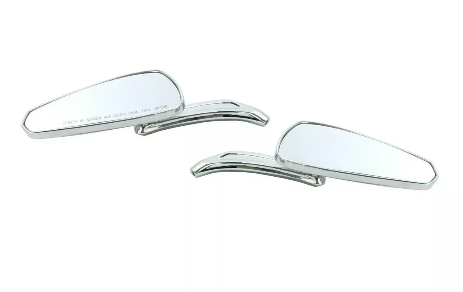 V-Factor 47066 Chrome Handlebar Mounted Right & Left Mirror Set Harley Universal