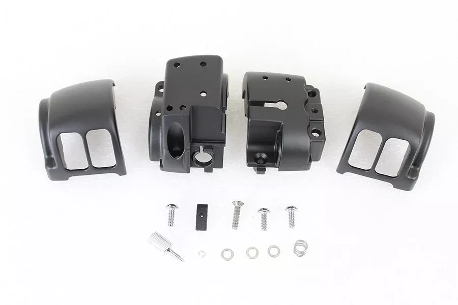 V-Twin 26-0847 Black Handlebar Control Switch Housing Kit 16-Up Harley Softail