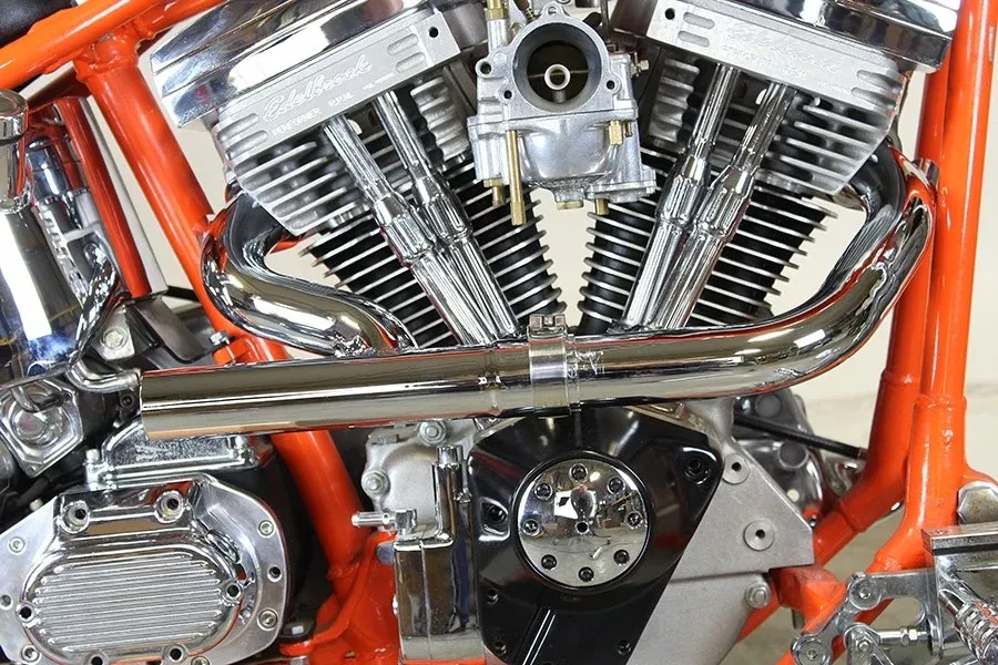 V-Twin 29-0206 Chrome 2:1 Siamese 1-3/4" Exhaust Header Set Harley XL FL 86-Up