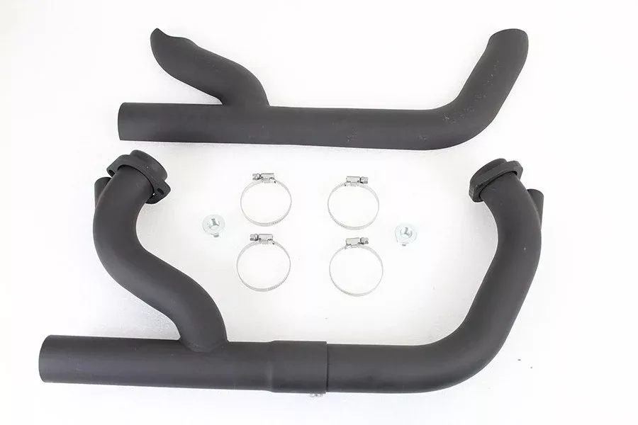 V-Twin 29-0207 Black 2:1 Siamese 1-3/4" Exhaust Header Set Harley XL FL 86-Up