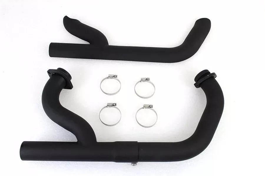 V-Twin 30-0575 Black 2:1 Siamese 1-3/4" Exhaust Header Set Harley XL FX 86-Up
