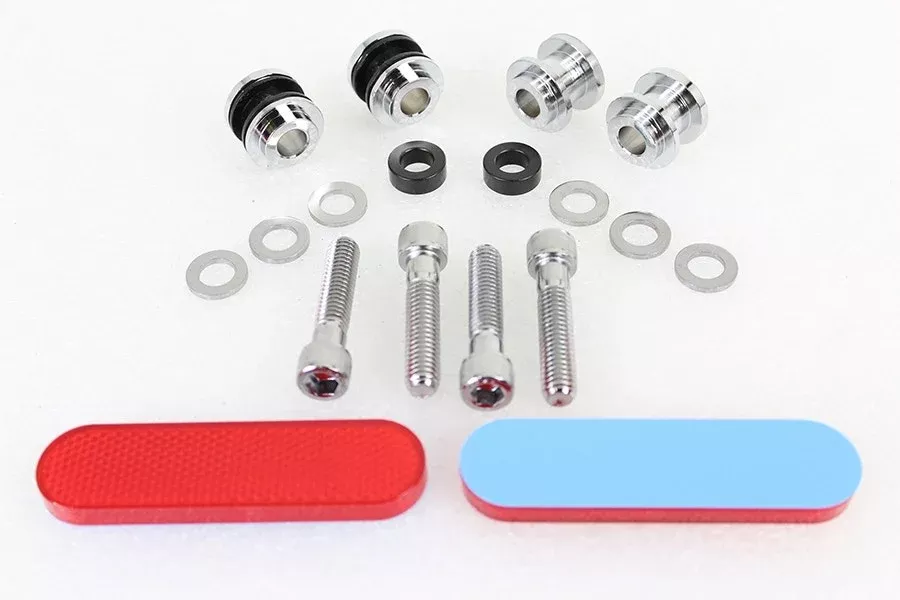 V-Twin 50-1690 Chrome Docking Hardware Kit for Sissy Bars and Racks FL FX 18-Up