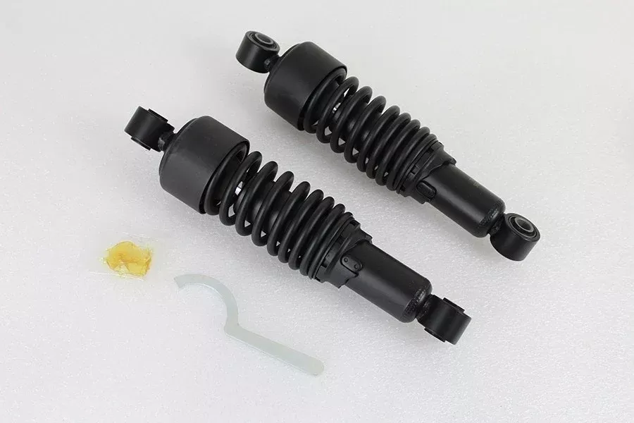 V-Twin 54-0063 Black Dura AEE 11" Adjustable Rear Shocks 85-Up Harley Touring