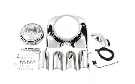 V-Twin Mfg. 7″ Headlamp Cowl Kit For Harley FL 1980-1992