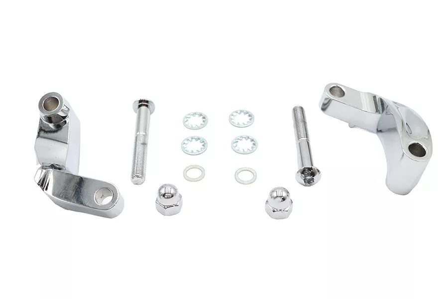 V-Twin Smooth Motorcycle Mirror Relocation Kit 2006-2017 Harley Davidson FX FLST