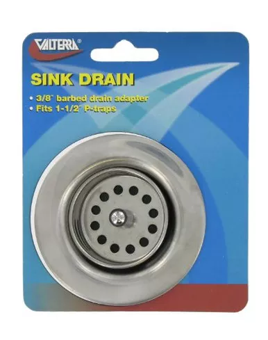 Valterra A01-2011VP Silver Sink Drain with Strainer Basket