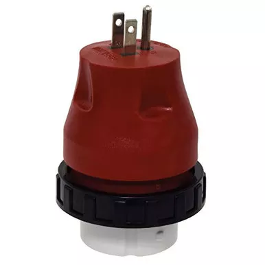 Valterra A10-1550DAVP Mighty Cord Detachable Adapter Plug 15AM to 50AF Red