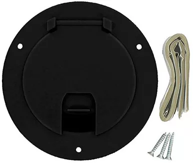 Valterra A10-2135BKVP Black Large Round Electric Hatch